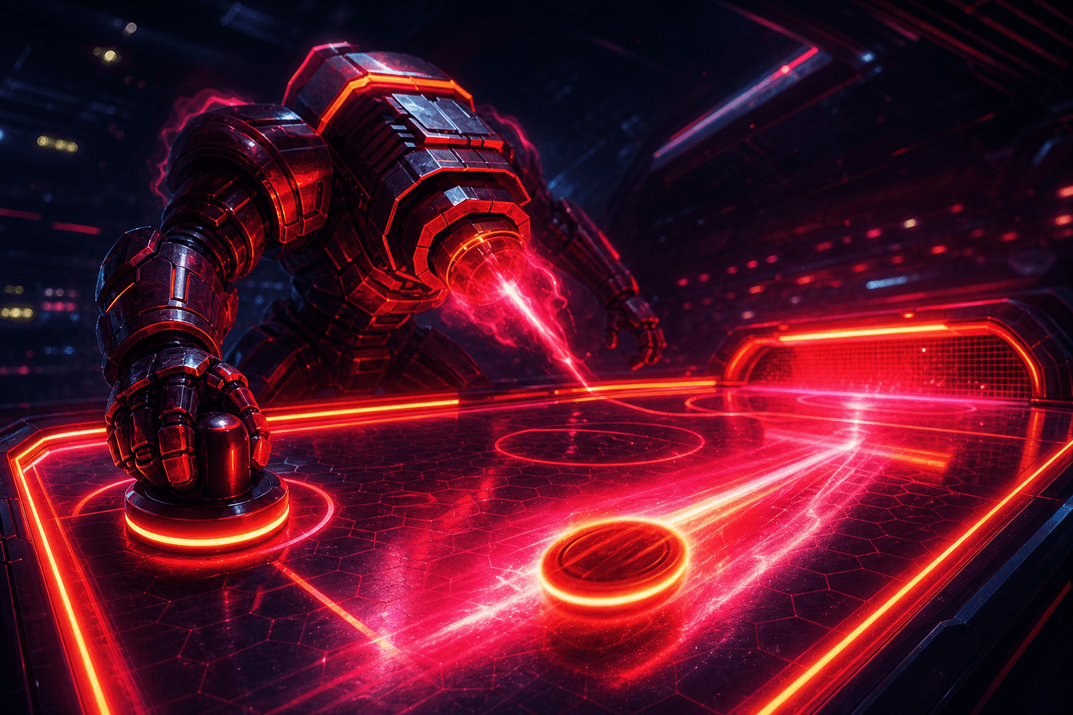 Neon Air Hockey