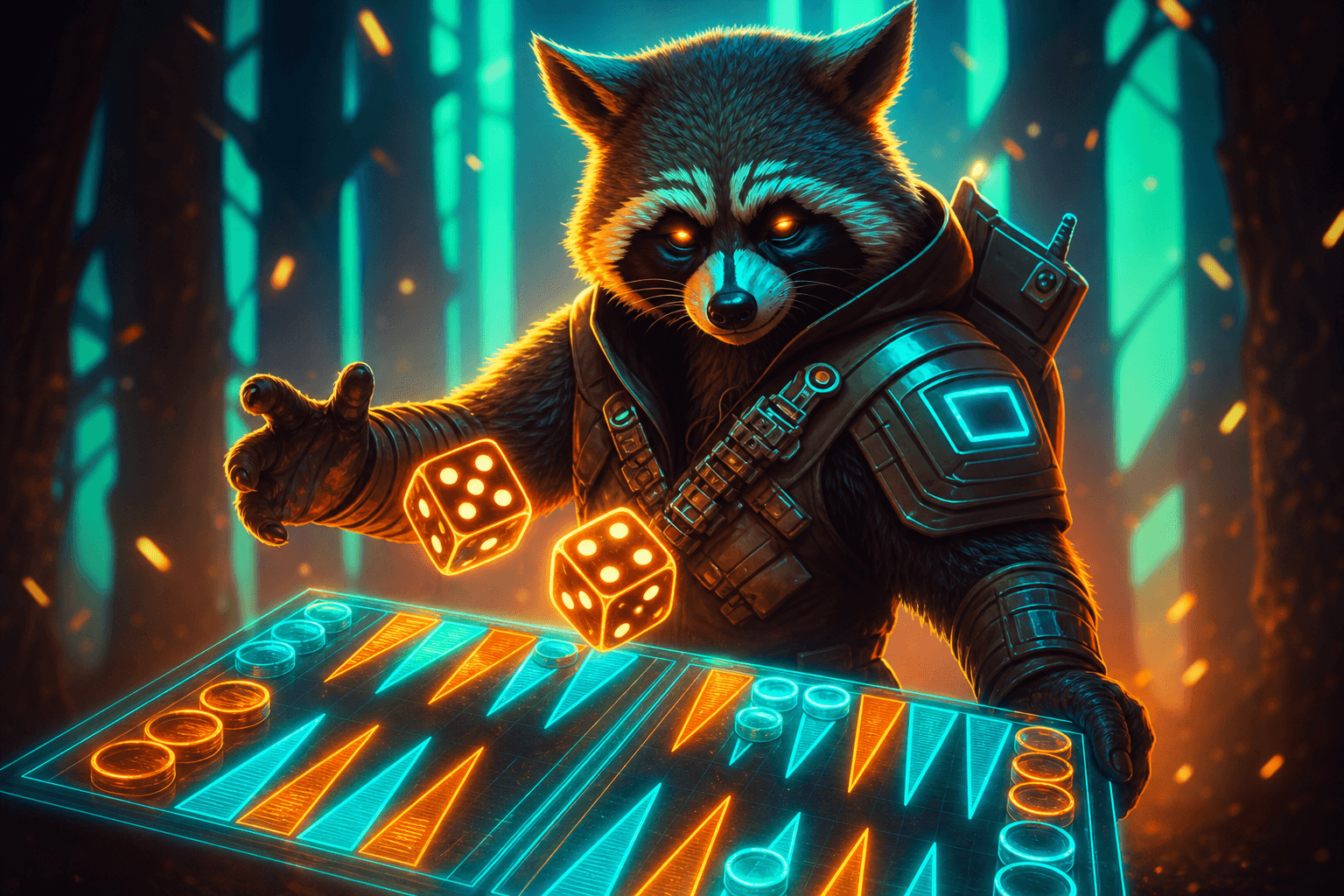 Neon Backgammon