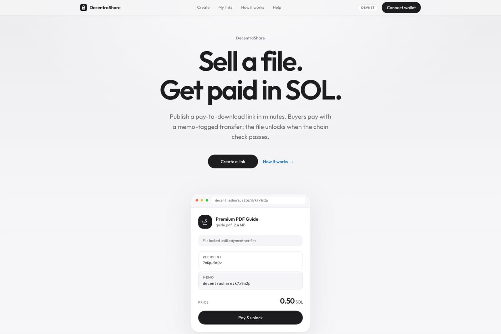 Decentrashare (Web3 WeTransfer)